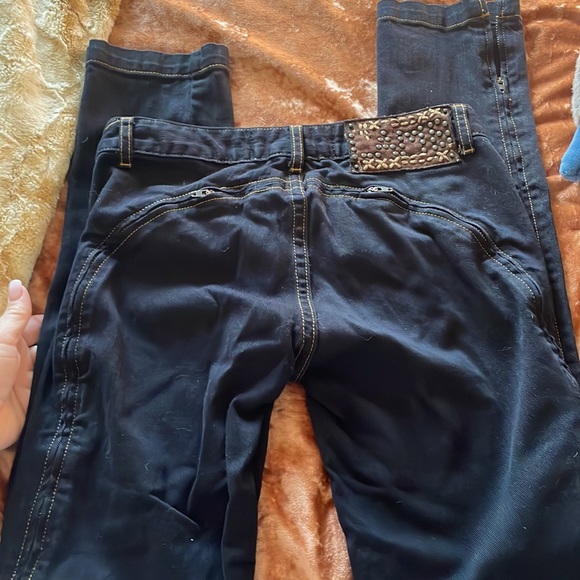 L.A.M.B. Fall 2008 Size Gwen Stefani Black Jeans Zipper Above Bottom Hip 2 Hip - Picture 3 of 4